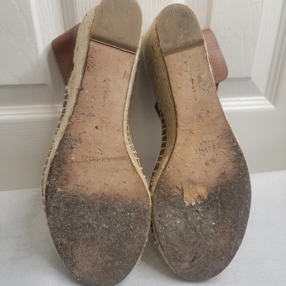 Céline Phoebe Philo Leather Espadrille Wedges size 39 - Picture 8 of 16